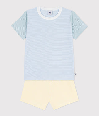 Children's Short Stripy Cotton Pyjamas