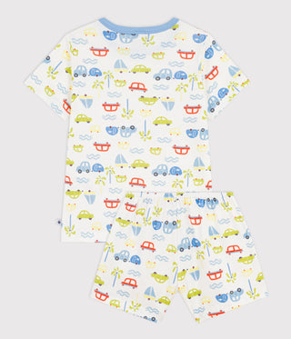 Children's Short Car Print Cotton Pyjamas