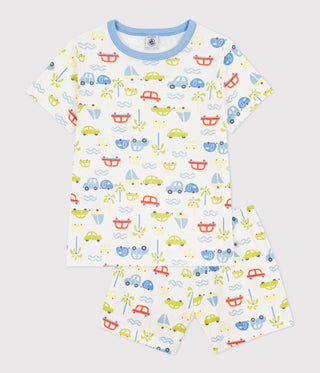 Children's Short Car Print Cotton Pyjamas