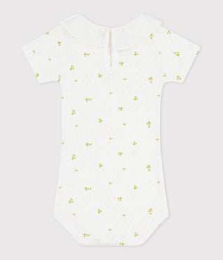 Babies' Floral Print Cotton Bodysuit