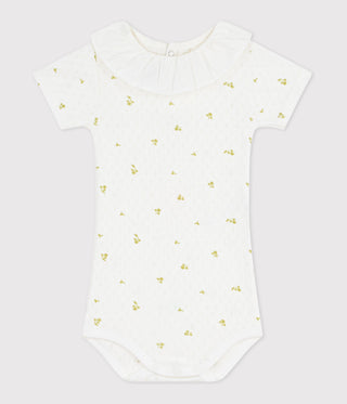 Babies' Floral Print Cotton Bodysuit