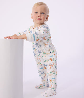 Babies' Savannah Print Cotton Pyjama Suit with a Zip