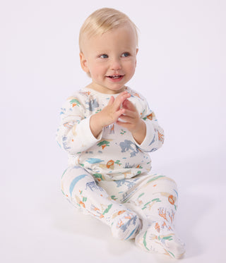 Babies' Savannah Print Cotton Pyjama Suit with a Zip