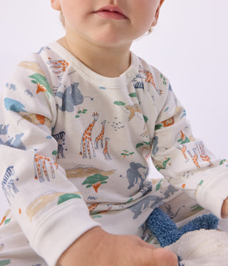Babies' Savannah Print Cotton Pyjama Suit with a Zip