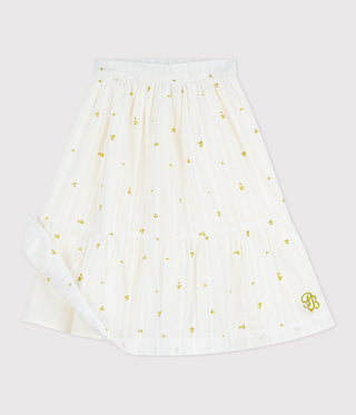 Children's Long Floral Print Cotton Skirt