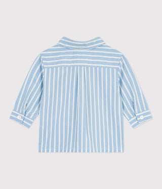 Babies' Long-Sleeved Stripy Cotton Shirt