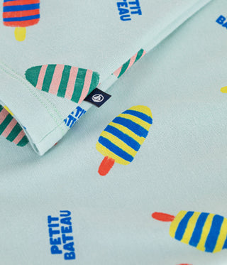 Children's Short-Sleeved Seagull Print Cotton T-Shirt