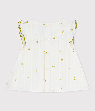 Babies' Sleeveless Cotton Blouse with a Floral Print