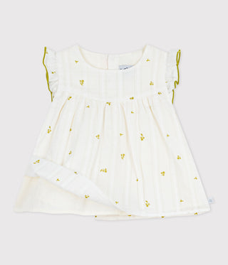 Babies' Sleeveless Cotton Blouse with a Floral Print