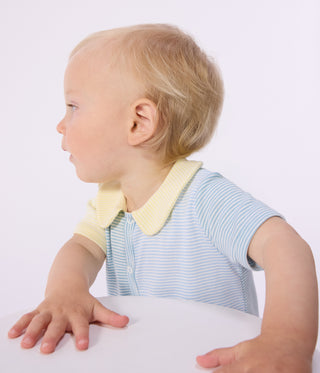 Babies' Short Cotton Playsuit with a Collar