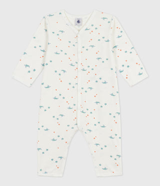 Babies' Footless Turtle Print Cotton Pyjama Suit