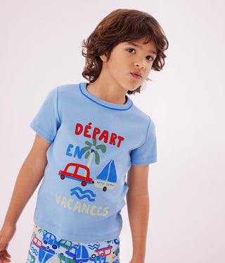 Children's Short Car Print Cotton Pyjamas