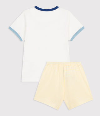 Boy's Short Cotton Pyjamas with An Ocean Design