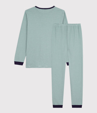 Junior Long-Sleeved Stripy Cotton Pyjamas