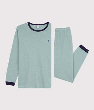 Junior Long-Sleeved Stripy Cotton Pyjamas