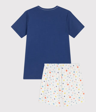 Junior Star Print Short-Sleeved Cotton Pyjamas