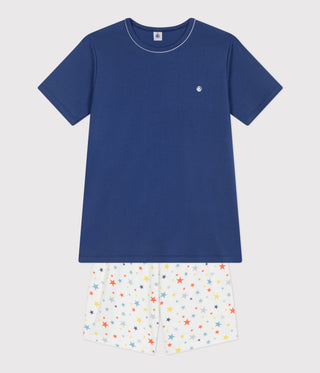 Junior Star Print Short-Sleeved Cotton Pyjamas