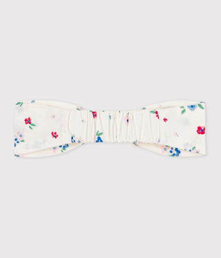 Baby Girls' Hairband in Floral-Print Poplin