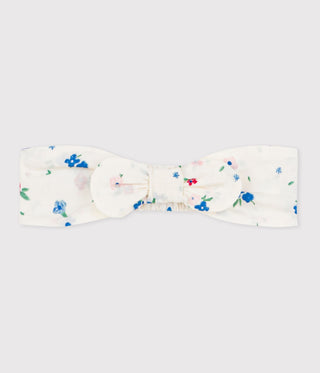 Baby Girls' Hairband in Floral-Print Poplin