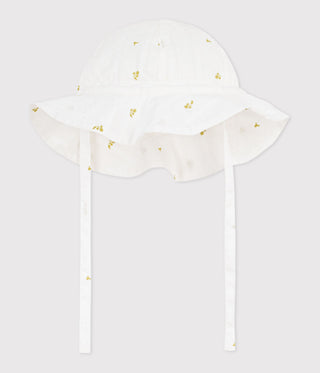 Baby Girls' Floral Print Wide Brimmed Floppy Hat