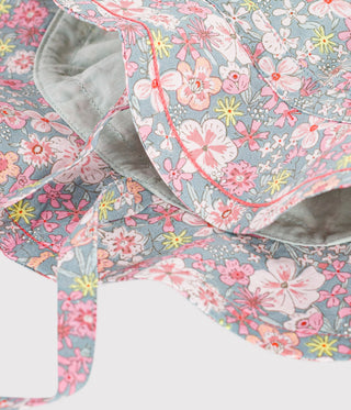 Baby Girls' Floral Print Wide Brimmed Floppy Hat