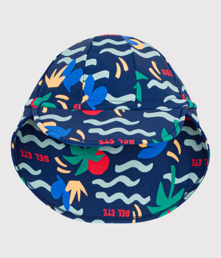 Babies' Uv Protection Wave Print Cap