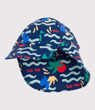 Babies' Uv Protection Wave Print Cap