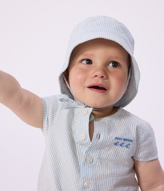 Babies' Seersucker Sun Hat with Ties
