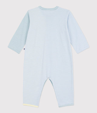 Babies' Cotton Footless Pyjama Suit with Printed Stripes