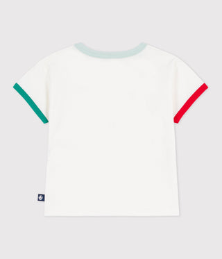 Babies' Short-Sleeved Patterned Cotton T-Shirt