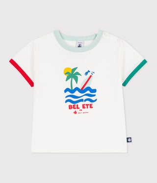 Babies' Short-Sleeved Patterned Cotton T-Shirt