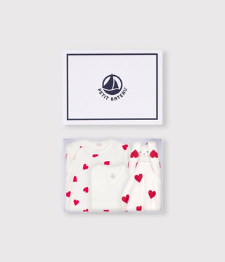 Babies' Heart-Print Cotton Gift Set