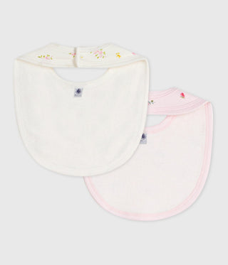 Babies' Floral-Print Cotton Bibs - 2-Pack