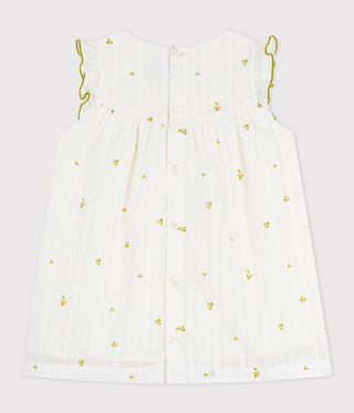 Babies' Sleeveless Floral Print Cotton Dress