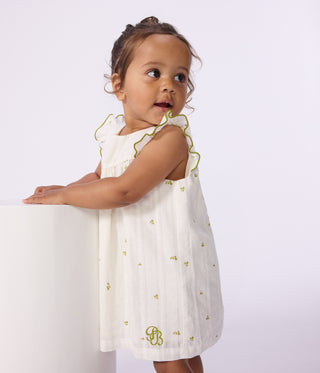 Babies' Sleeveless Floral Print Cotton Dress