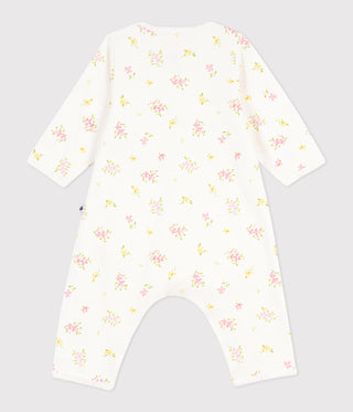 Babies' Footless Floral-Print Cotton Bodyjamas