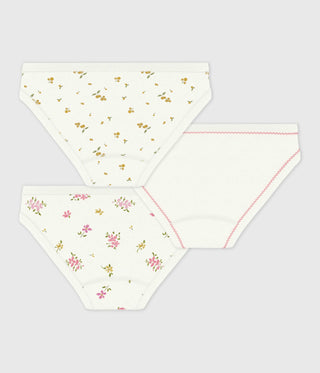 Girls' Flower-Print Cotton Pants - 3-Pack