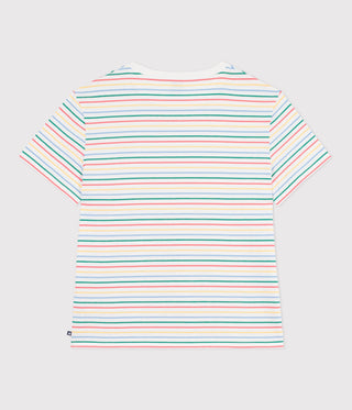 Women's Short-Sleeved Stripy Cotton T-Shirt