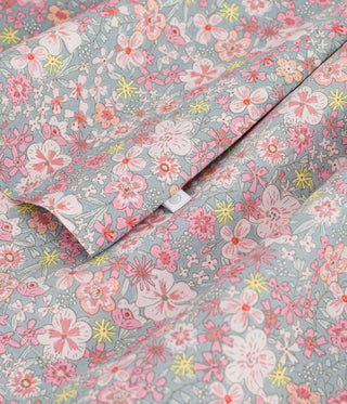 Girls' Sleeveless Floral Print Cotton Dress