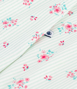 Babies' Short Floral Cotton Jumpsuit
