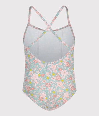 Girls' One-Piece Floral Swimsuit