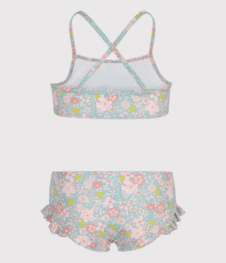 Girls' Two-Piece Floral Swimsuit