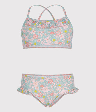 Girls' Two-Piece Floral Swimsuit