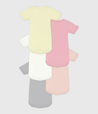 Babies' Short Sleeved Cotton Bodysuits - 5-Pack