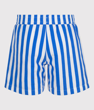 Boy's Stripy Cotton Swim Shorts