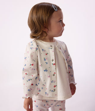 Babies' Floral-Print Cotton Cardigan