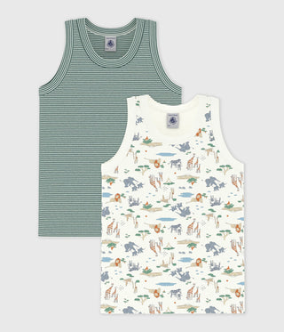 Children's Savannah Print Cotton Tank Tops - 2-Pack