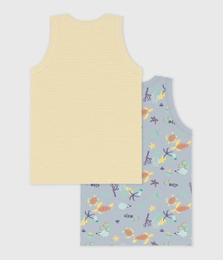 Boy's Glow-in-The-Dark Printed Cotton Tank Tops - 2-Pack
