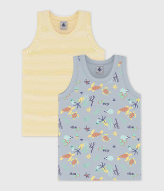 Boy's Glow-in-The-Dark Printed Cotton Tank Tops - 2-Pack