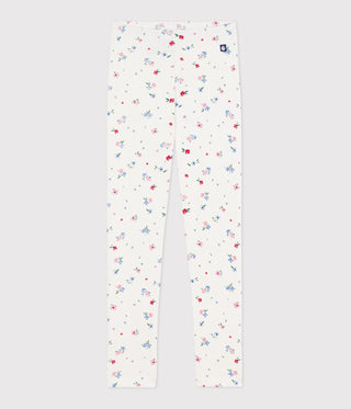 Girls' Floral Print Cotton Leggings